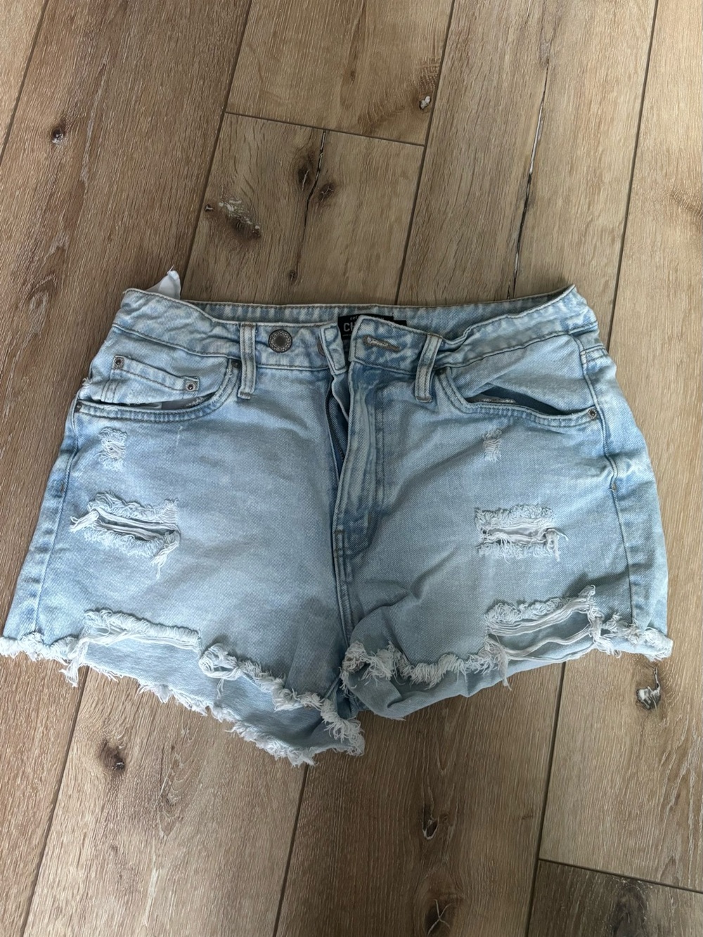 Bluenotes Light Blue Distressed Denim Jean Shorts